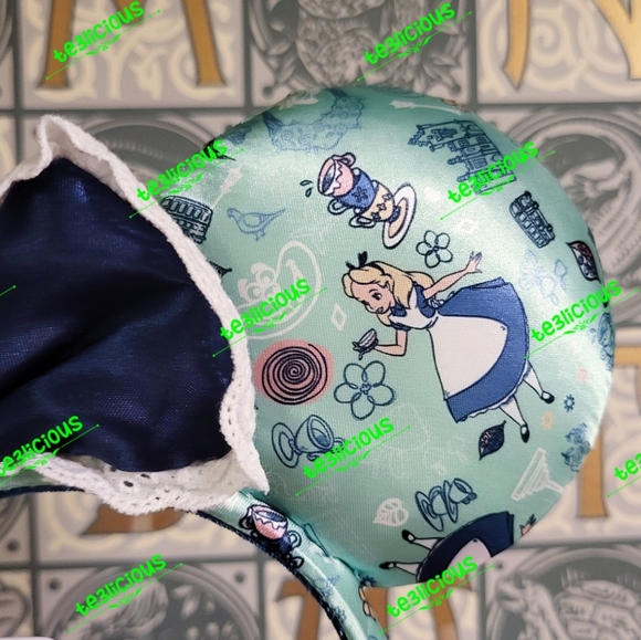DISNEY PARKS ALICE IN WONDERLAND UNITED KINGDOM EARS - Picture 4 of 7